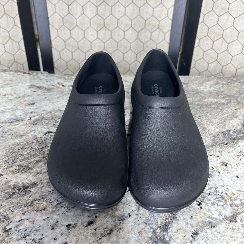 Crocs On The Clock Work Slip On Clogs - Picture 2 of 10